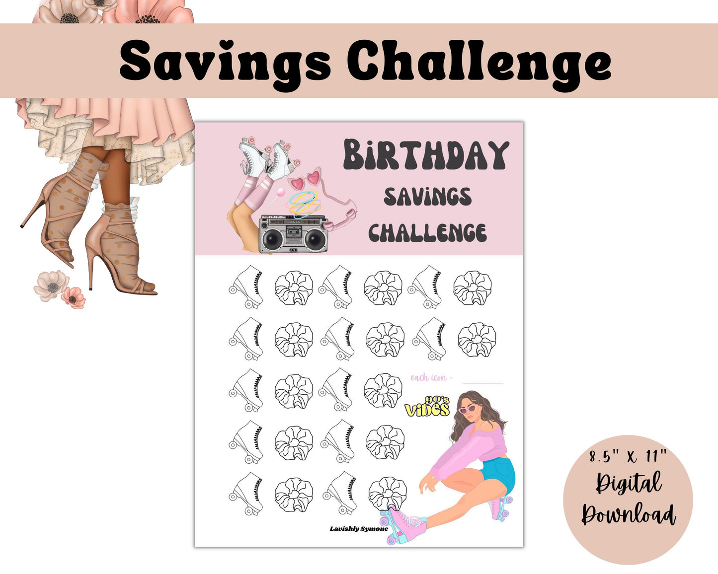 Birthday Fund Savings Challenge | Digital Download