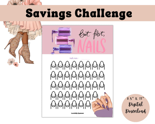 But First Nails Savings Challenge | Digital Download