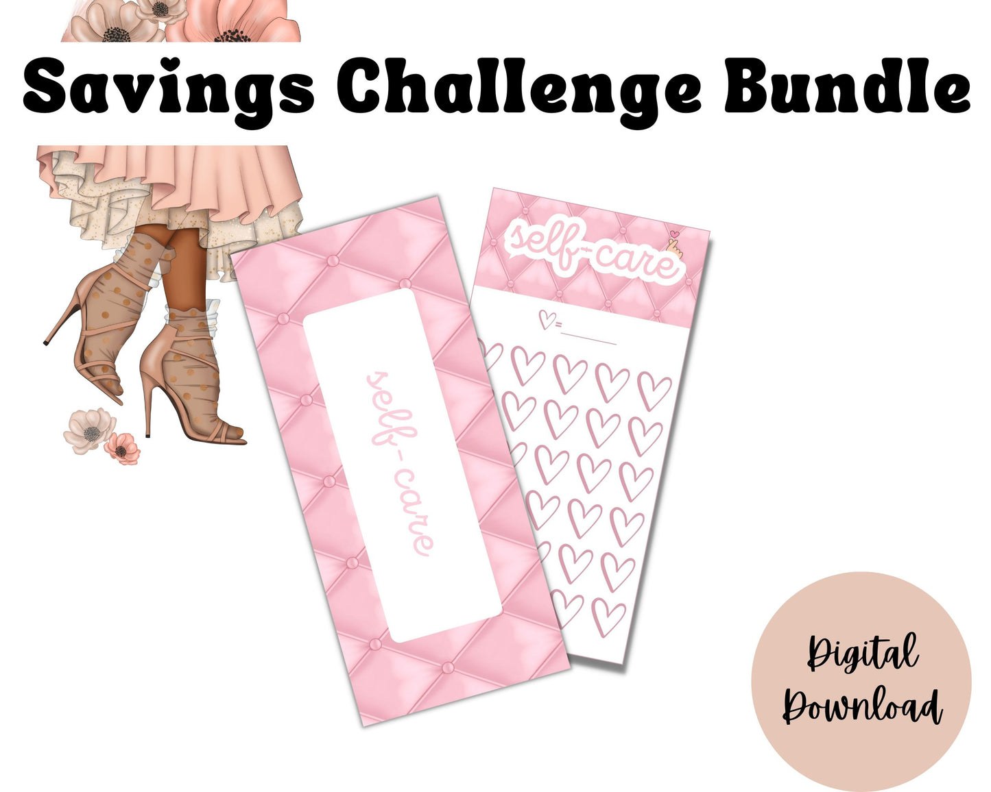 Self Care Saving Challenge Bundle | Digital Download