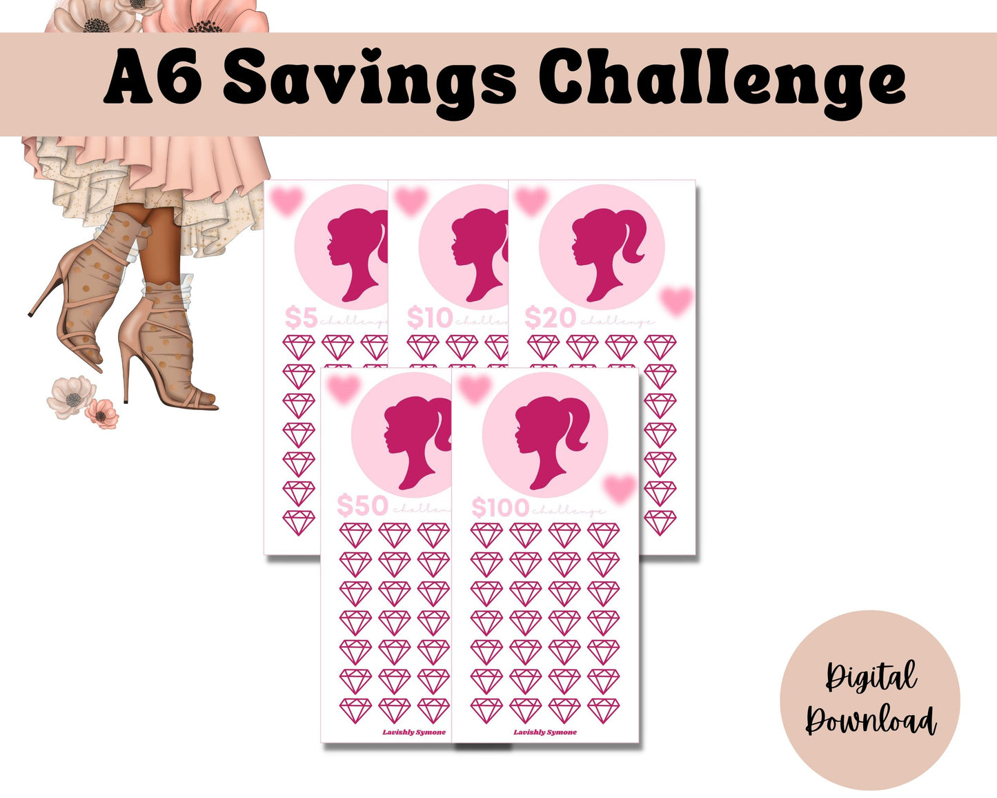 It's Barbie | Saving Challenge Bundle | Digital Download