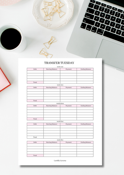 Transfer Tuesday Template | Digital Download