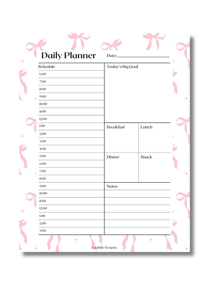 Daily Planner Template | Digital Download