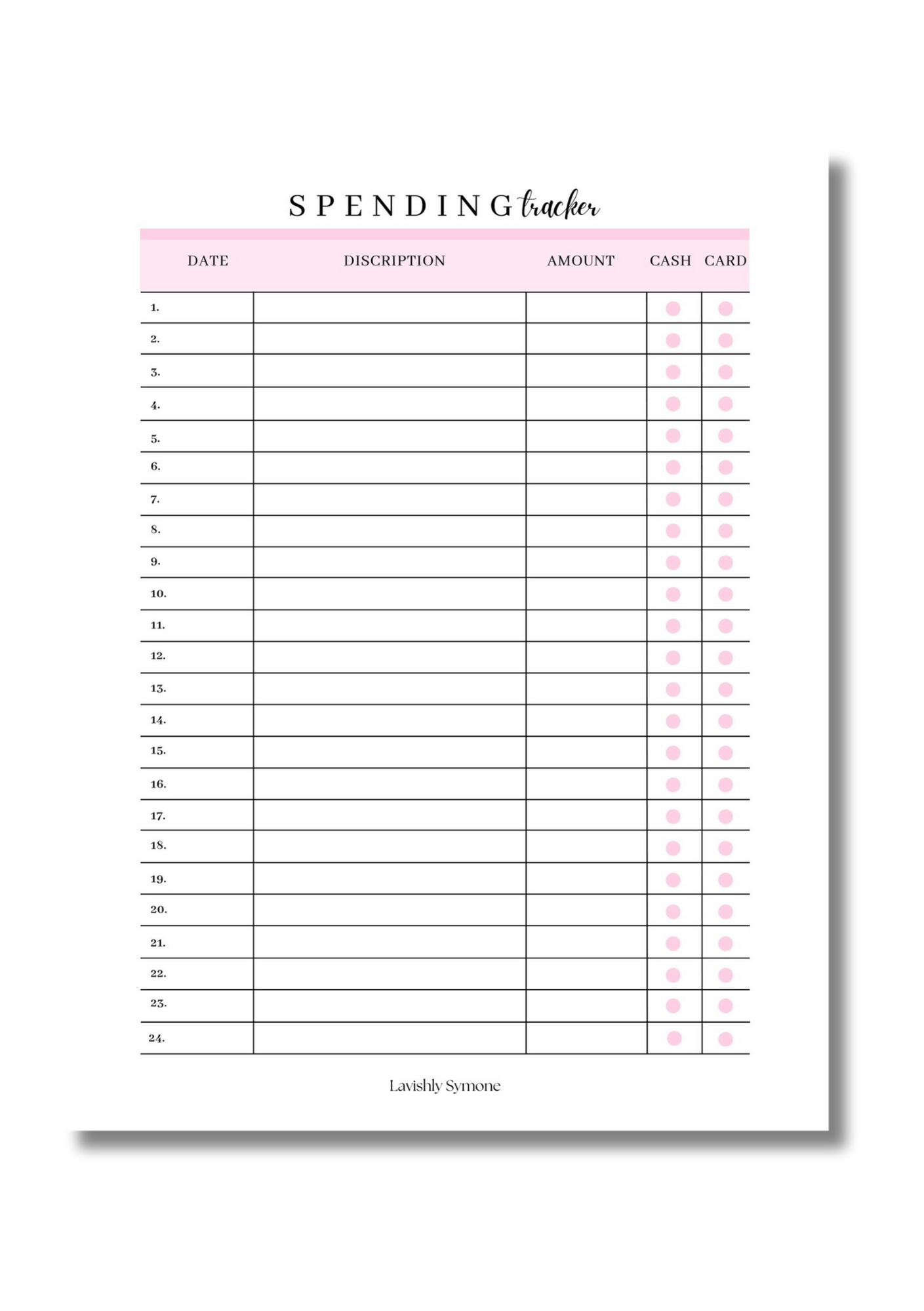 Spending Tracker | Digital Download