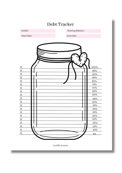 Mason Jar Debt Tracker | Digital Download