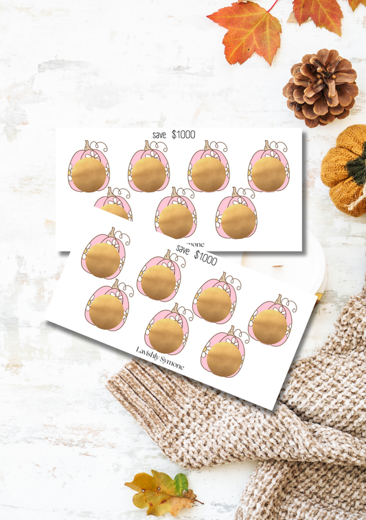 Save $1000 | Daisy Autumn Scratch off Saving Challenge